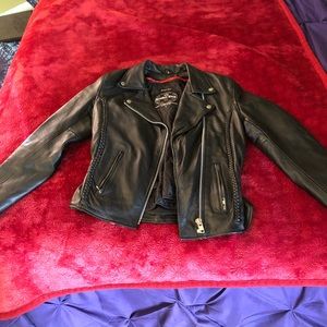 Real black leather coat/jacket